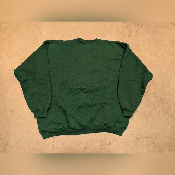 VTG Hanes Green Crewneck Sweatshirt Brewery Blue Whale Ale California Men's XL - Picture 4 of 7